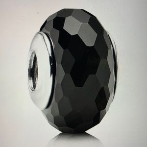 Pandora black Murano glass charm